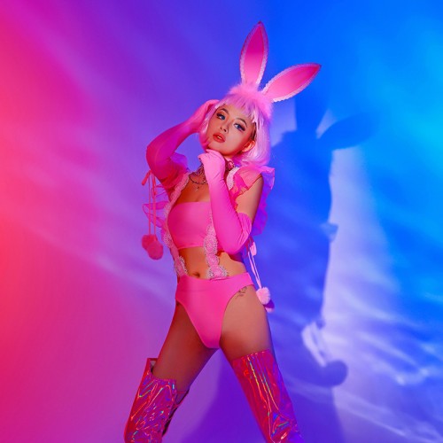 Women Bar party bunny gogo costume Sexy night bunny girl photos shooting nightclub ds lead dance suit whole set
